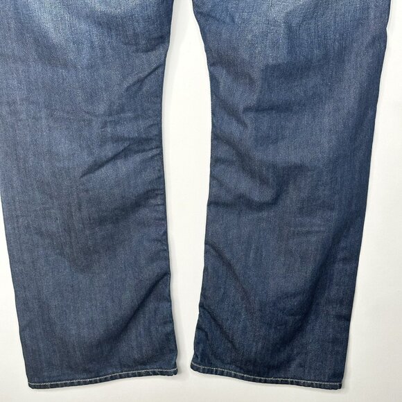 True Religion Mens Jeans Straight QT Green Combo Chestnut Path Denim Size 38x28 - Picture 6 of 16